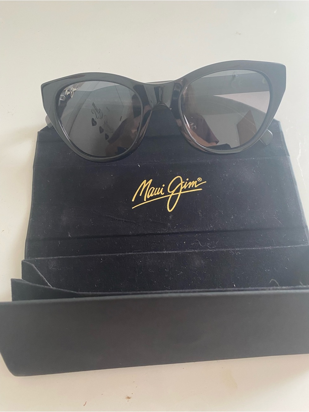 Maui Jim Capri MJ 820-02N Polarized Cat Eye Sunglasses Italy + Case